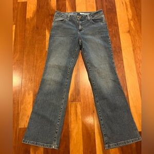 DKNY SOHO Flare Boot Jeans Size 10 EUC Nashville Cowgirl BOHO Casual Designer